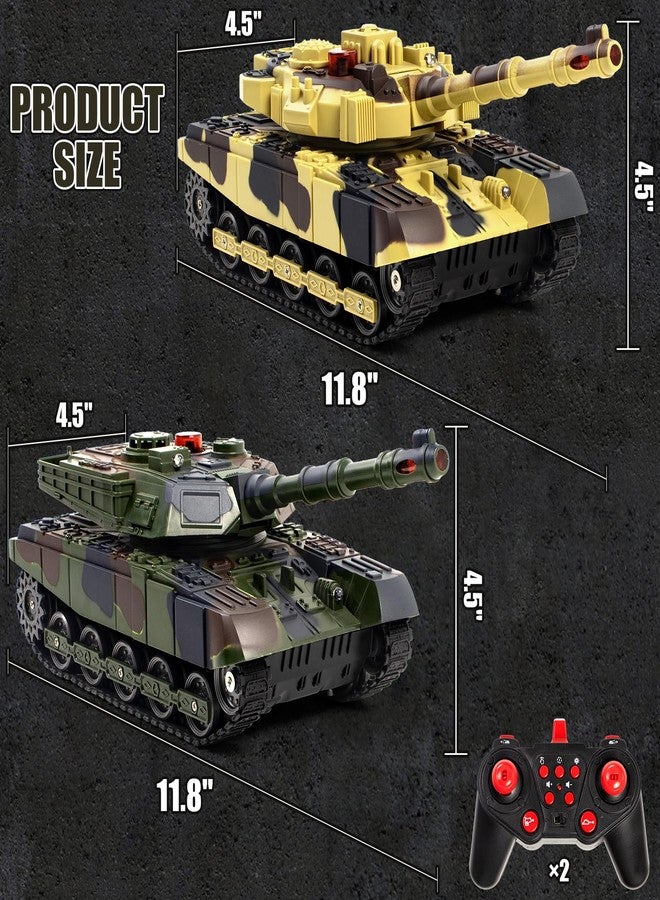 Supdex 1/28 RC Battle Tank Set, Remote Control Army Toy That Shoots for Kids and Adults, 2.4G Military Tank Model Toy for Boys Age 6+ Years Old with Sound and Lights - Image 4